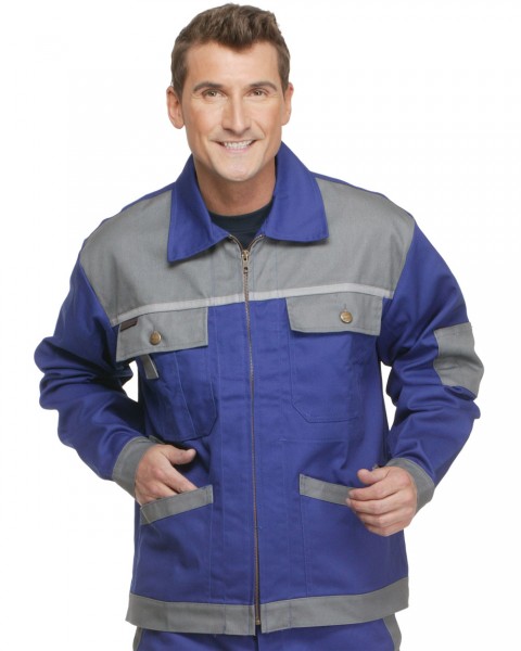 Arbeitsjacke Profi Line Charlie Barato kornblau/grau