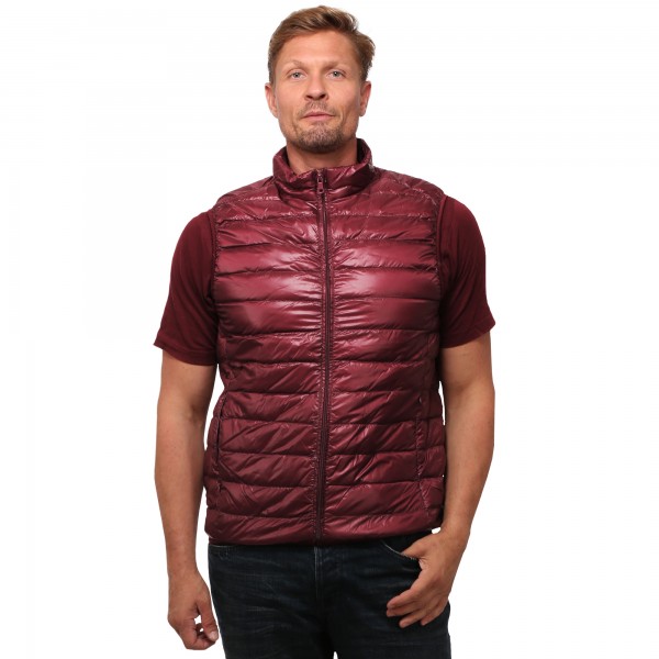 Mikro-Daunen-Weste bordeaux