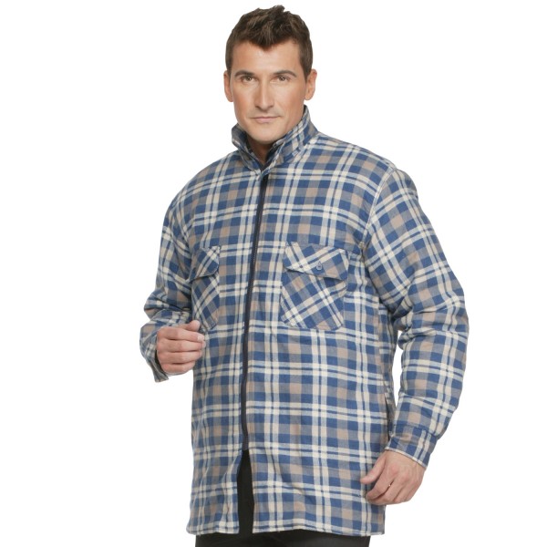 Thermohemdjacke blau-kariert
