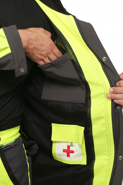 Waldarbeiterjacke gelb/grau - Schnittschutzbekleidung