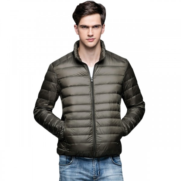 Mikro-Daunen-Jacke oliv