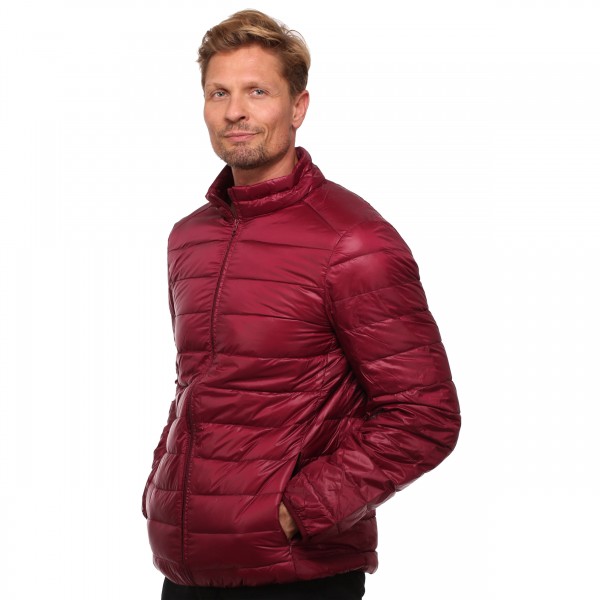 Mikro-Daunen-Jacke weinrot