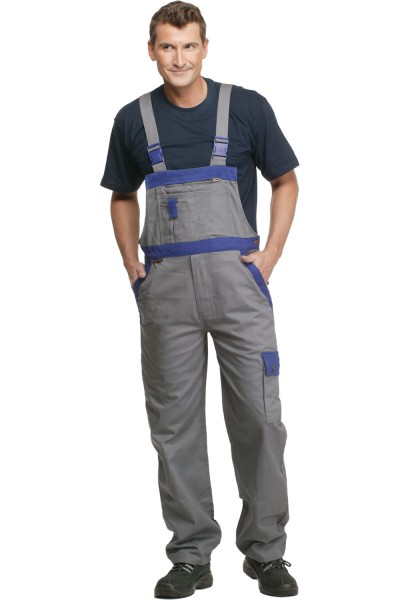 Latzhose Profi Line Charlie Barato grau/kornblau