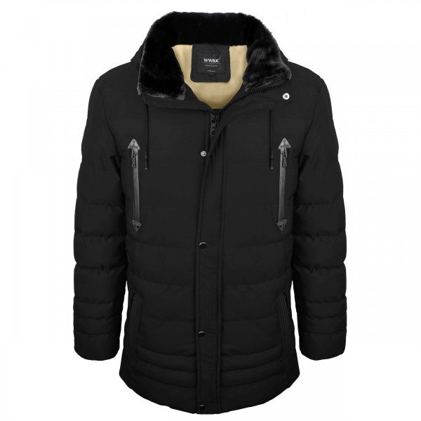 Winterparka gesteppt schwarz