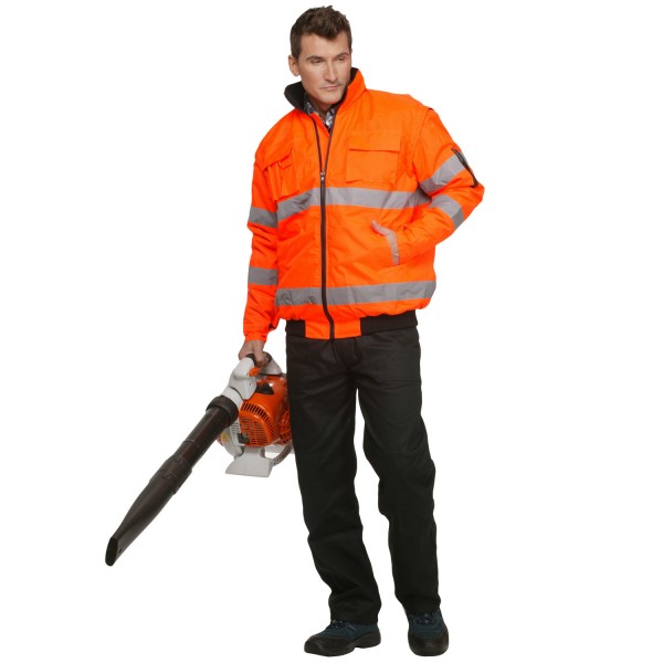 Warnschutz-Pilotenjacke fluoreszierend orange