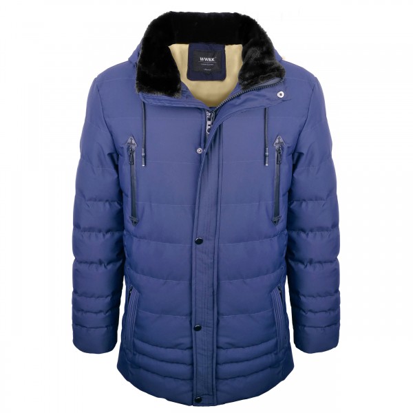Winterparka gesteppt blau