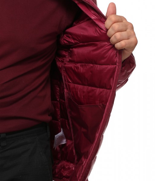 Mikro-Daunen-Jacke weinrot