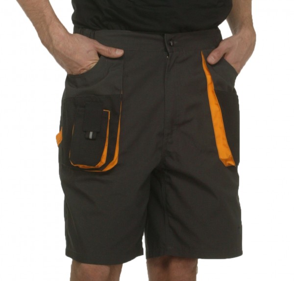 Falconrider® Arbeitsshorts, anthrazit/gelb, viele Taschen