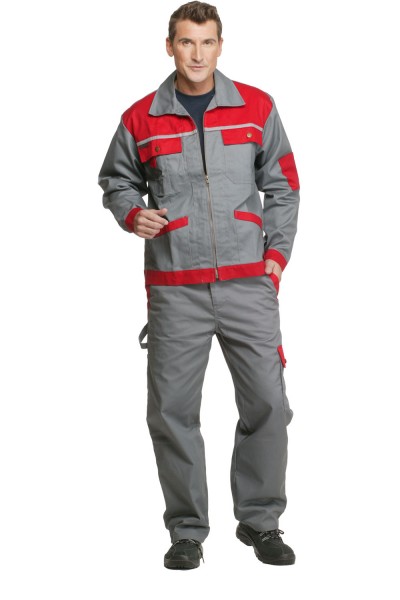Bundjacke Profi Line grau/rot - Arbeitsjacke
