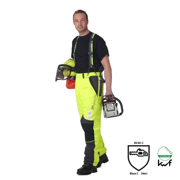 Schnittschutzbundhose gelb/grau - Schnittschutzbekleidung der Klasse 2