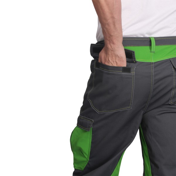 Arbeitshose Charlie Barato® grau/grün