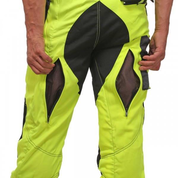 Schnittschutzlatzhose WOODSafe® Klasse 2 gelb/grau
