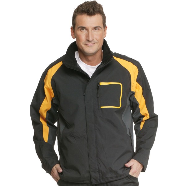 Funktions-Jacke schwarz/gelb/grau