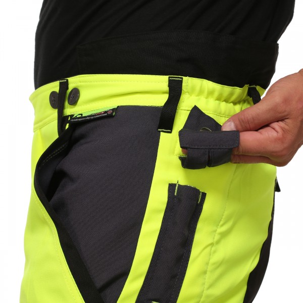 Schnittschutzbundhose gelb/grau - Schnittschutzbekleidung der Klasse 2