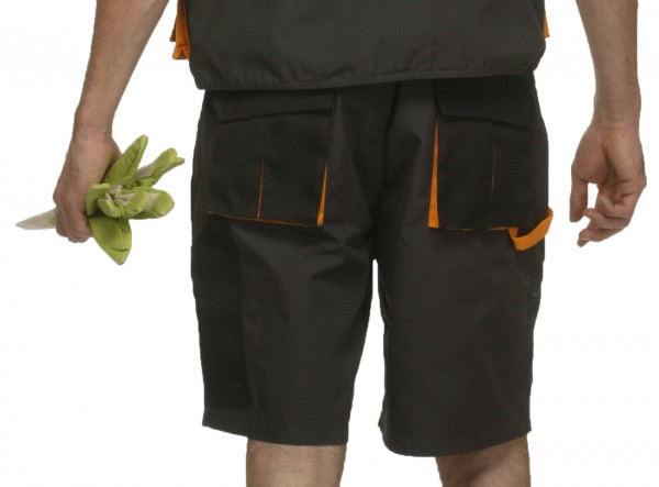 Falconrider® Arbeitsshorts, anthrazit/gelb, viele Taschen