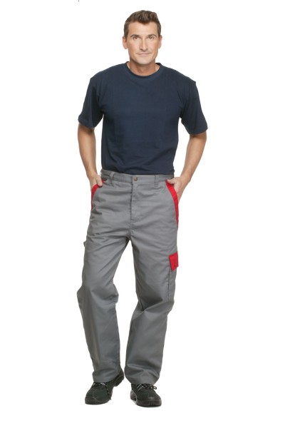 Bundhose Profi Line grau/rot - Arbeitshose