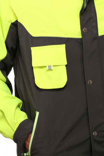 Waldarbeiterjacke gelb/grau - Schnittschutzbekleidung