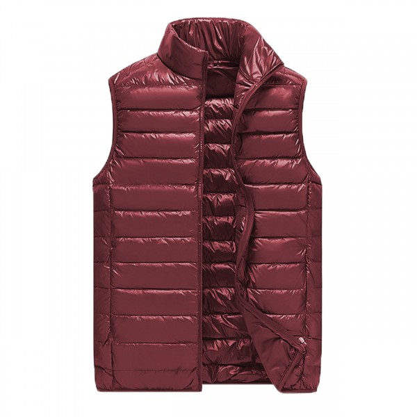 Mikro-Daunen-Weste bordeaux