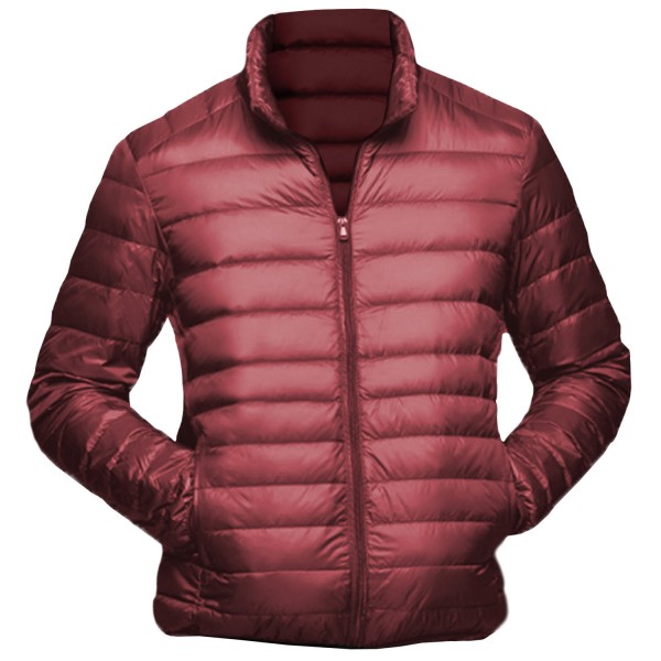 Mikro-Daunen-Jacke weinrot