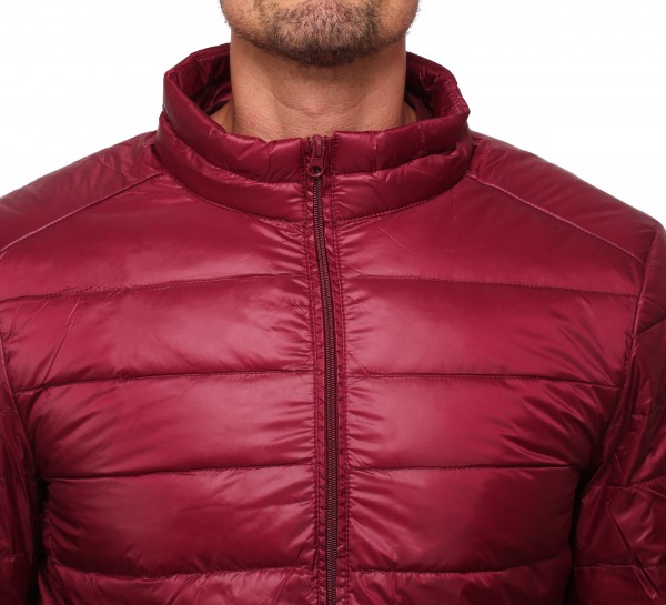 Mikro-Daunen-Jacke weinrot
