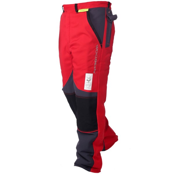 Schnittschutzhose WOODSafe® Klasse 2 rot/grau