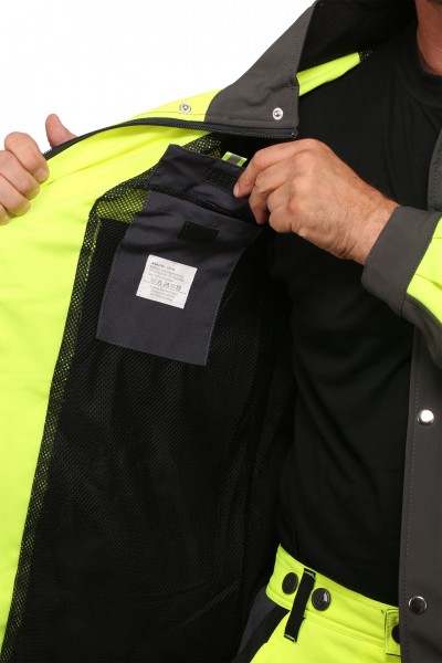 Waldarbeiterjacke gelb/grau - Schnittschutzbekleidung