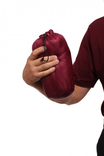 Mikro-Daunen-Jacke weinrot