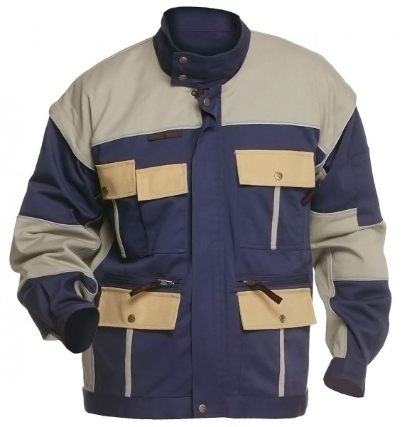 Arbeitsjacke 2in1 Charlie Barato® hydronblau/beige