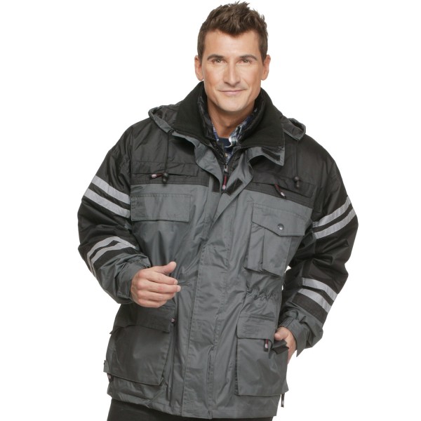 Outdoor-Jacke grau/schwarz