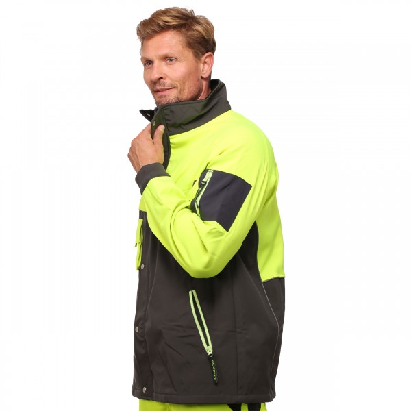 Waldarbeiterjacke gelb/grau - Schnittschutzbekleidung