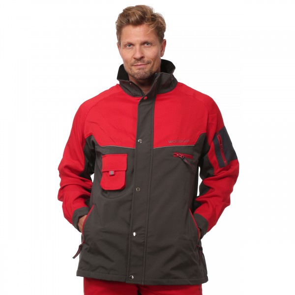 Forstjacke WOODSafe® rot/grau