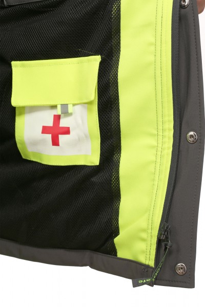 Waldarbeiterjacke gelb/grau - Schnittschutzbekleidung