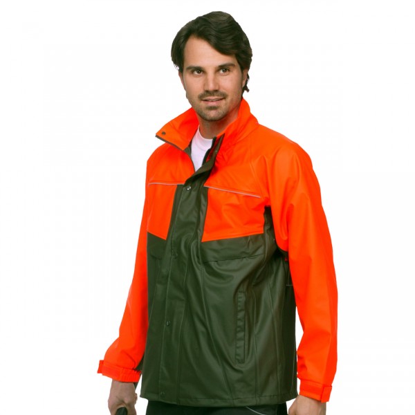 Regenjacke olive/orange